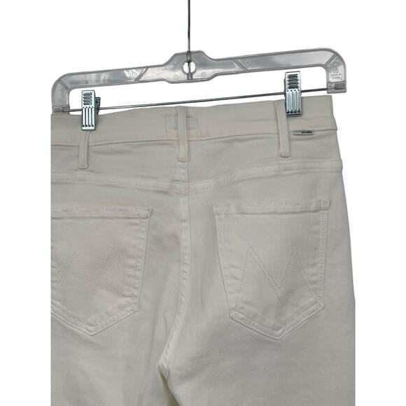 Mother Jeans The Hustler Ankle Fray Fairest Of Them All White Size 28 - Picture 7 of 13